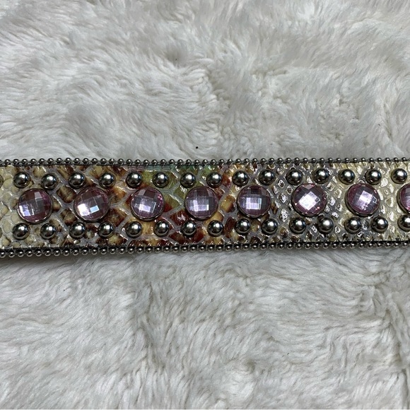Blazin Roxx Women’s Nocona Snakeskin Embossed Rhinestone Brown Belt main image 5